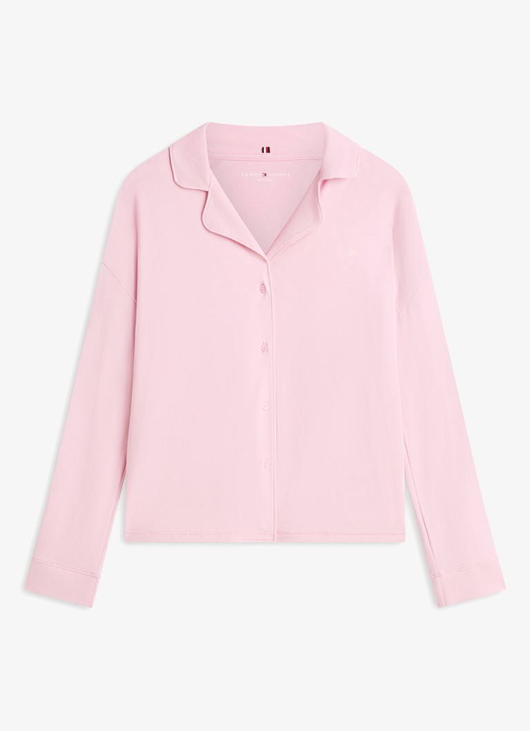 Tommy Hilfiger Dames Pyjamatop met logo in de kleur Roze