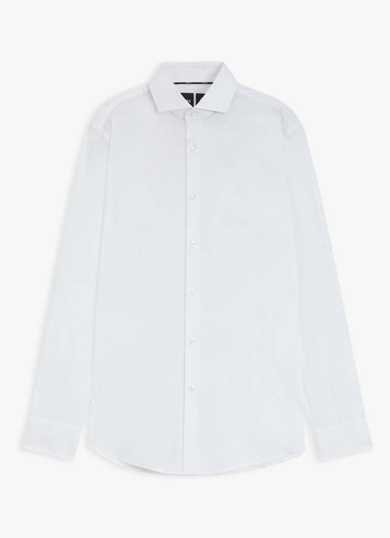 BOSS Heren P-Hank-Spread slim fit overhemd in de kleur Wit