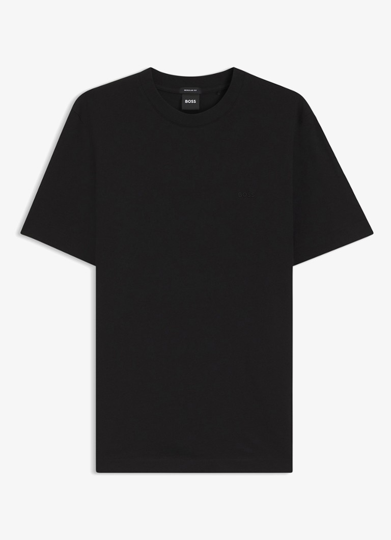 BOSS Heren T-shirt met logo in de kleur Zwart