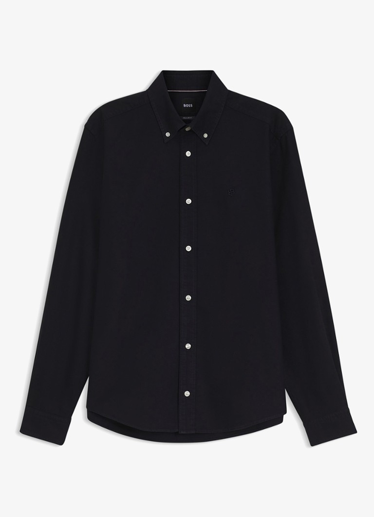 BOSS Heren Regular fit overhemd met stretch in de kleur Blauw