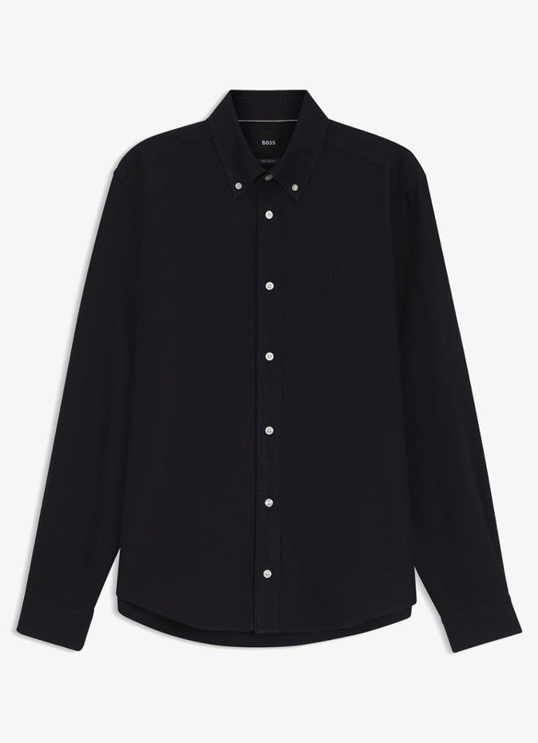 BOSS Heren Regular fit overhemd met stretch in de kleur Blauw