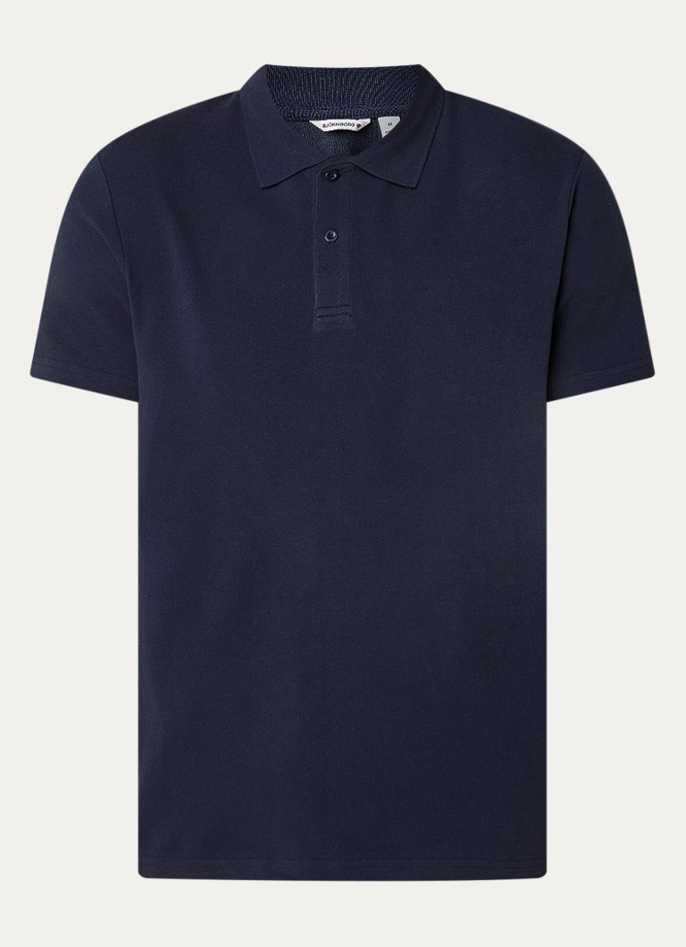 Björn Borg Heren Regular fit polo van piqué katoen in de kleur Donkerblauw, maat: M