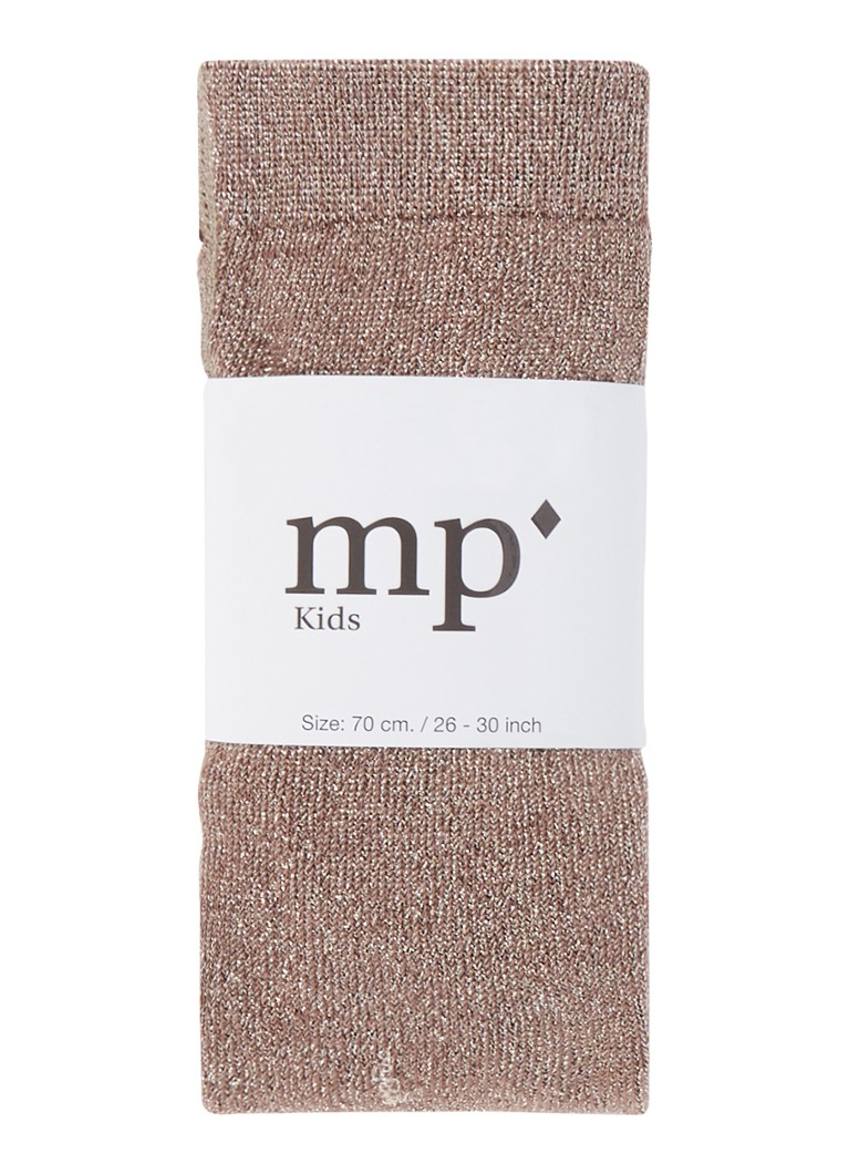 Mp Denmark Meisjes Maillot in katoenblend met lurex in de kleur Taupe, maat: 80