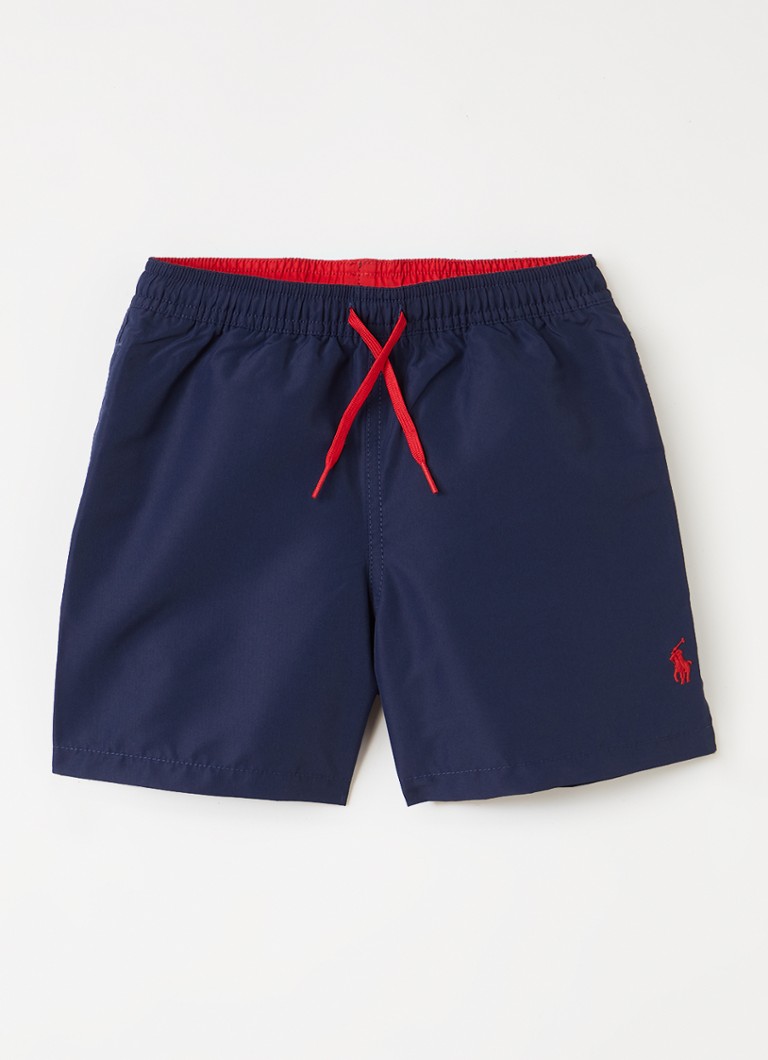 Ralph Lauren Jongens Zwemshorts met logoborduring in de kleur Donkerblauw, maat: 4