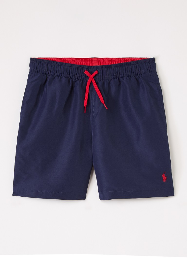 Ralph Lauren Jongens Travlr zwemshorts met logo in de kleur Donkerblauw, maat: S
