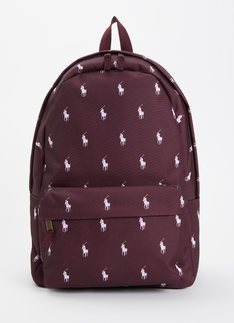 Ralph Lauren Meisjes Rugzak met logoprint in de kleur Aubergine, maat: ONE SIZE