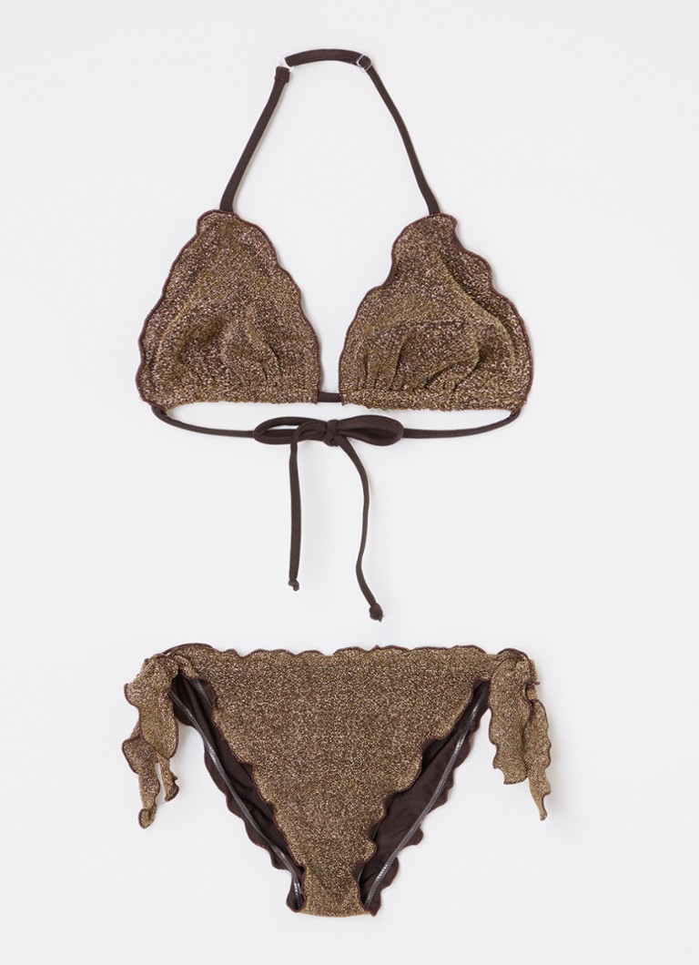 Sundek Meisjes Mini Magnolia bikiniset met lurex in de kleur Brons, maat: 4