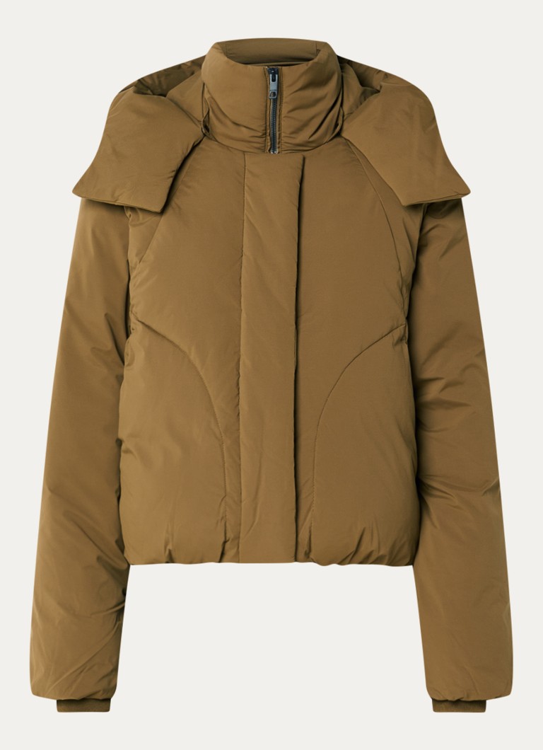 Elvine Dames Annebelle puffer jack met afneembare capuchon in de kleur Camel, maat: XL