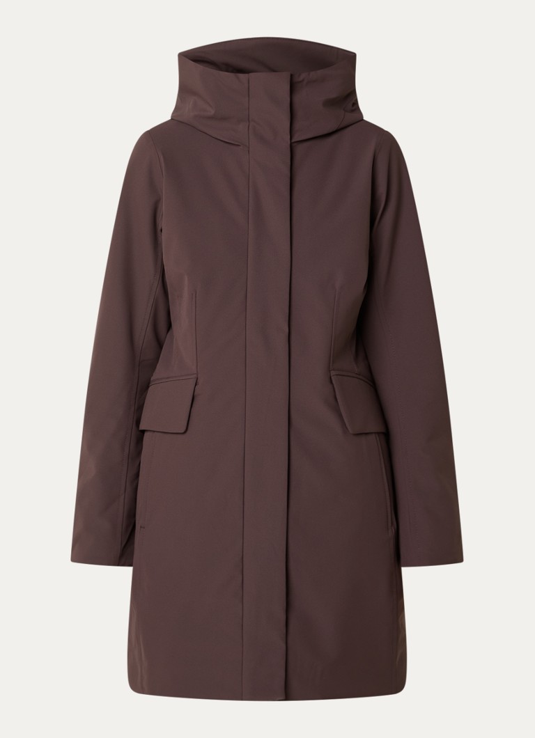 Elvine Dames Sophie gewatteerde parka met waterafstotende coating in de kleur Aubergine, maat: XS