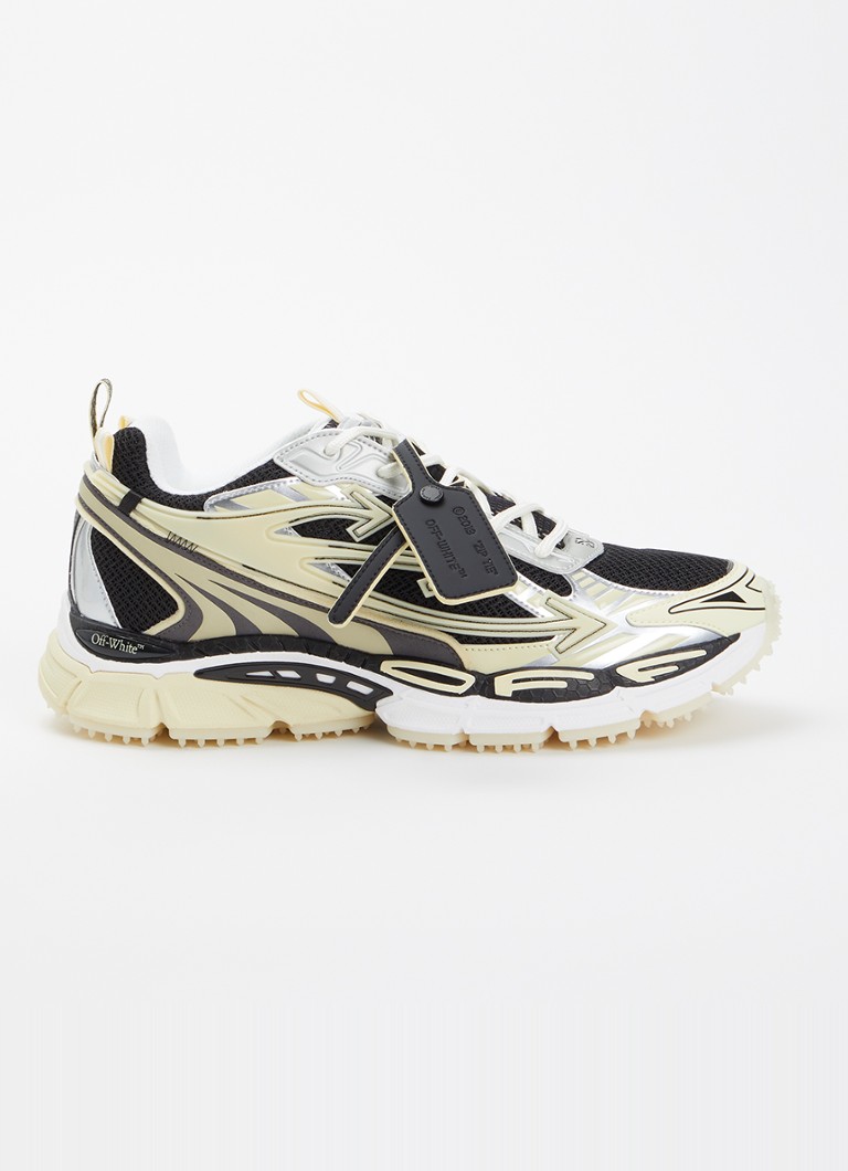 Off-White Heren Ow Be Right Back sneaker met mesh details in de kleur Zwart, maat: 40