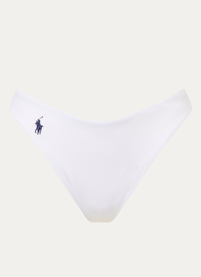 Ralph Lauren Dames High waisted bikinislip met logo in de kleur Wit, maat: S