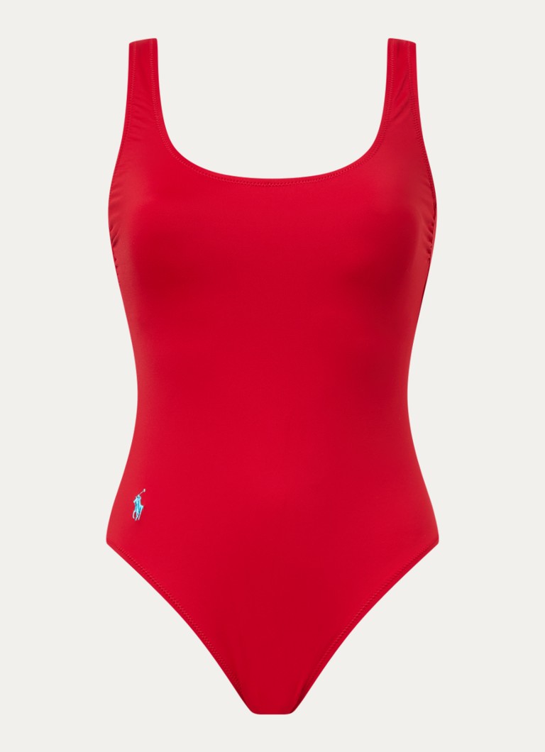 Ralph Lauren Dames Martinique badpak met uitneembare vulling in de kleur Vuurrood, maat: XS