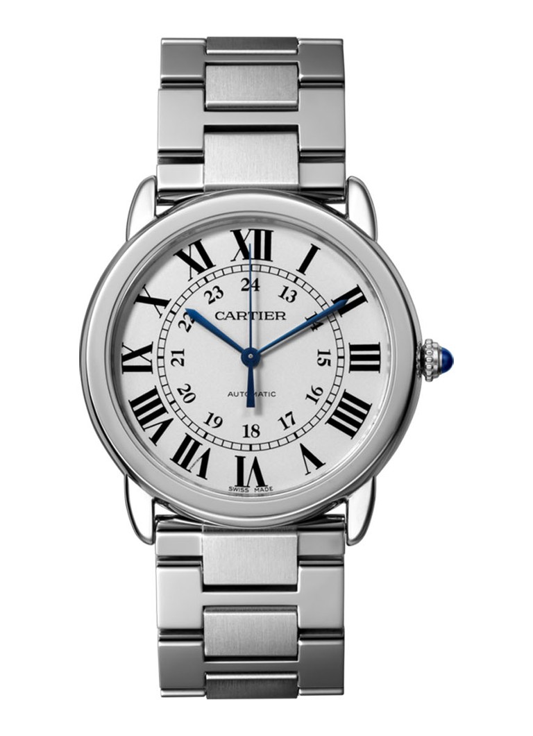 Cartier Heren Ronde Solo de Cartier 36 mm horloge van staal WSRN0012 in de kleur Zilver