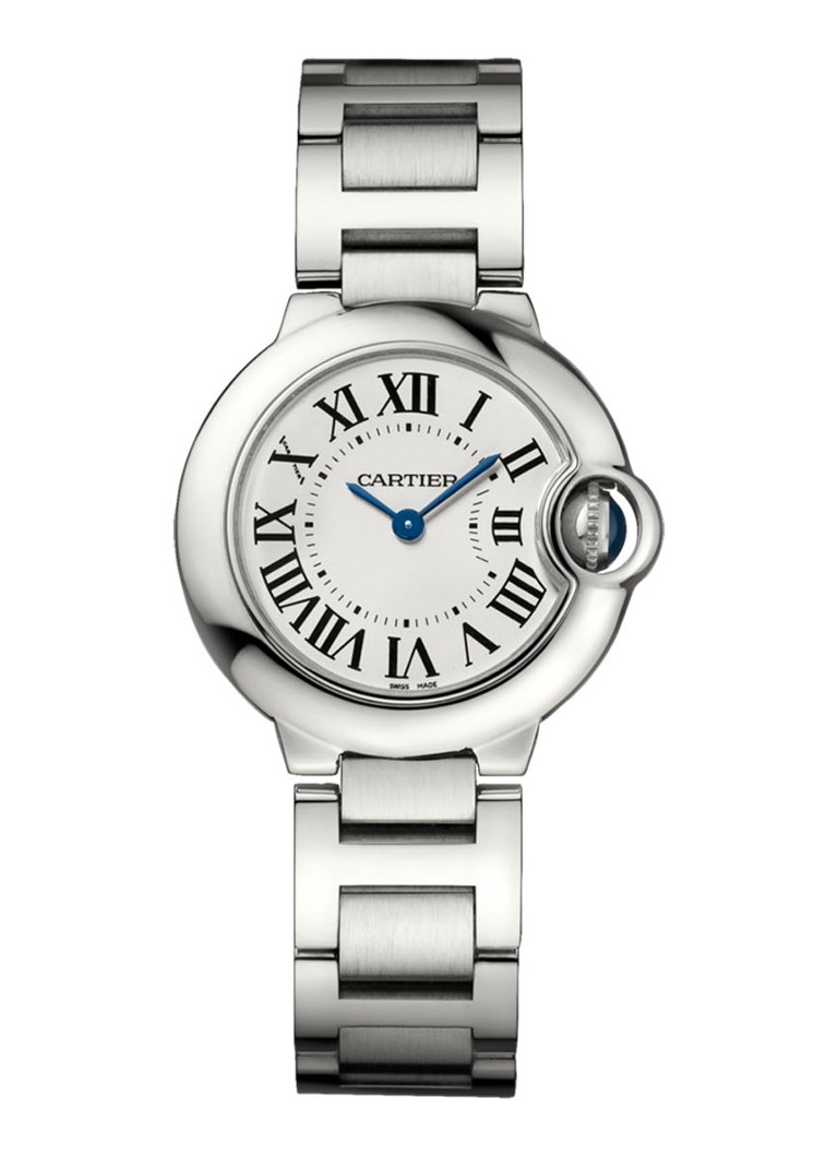 Cartier Dames Ballon Bleu de Cartier 28 mm horloge van staal W69010Z4 in de kleur Zilver