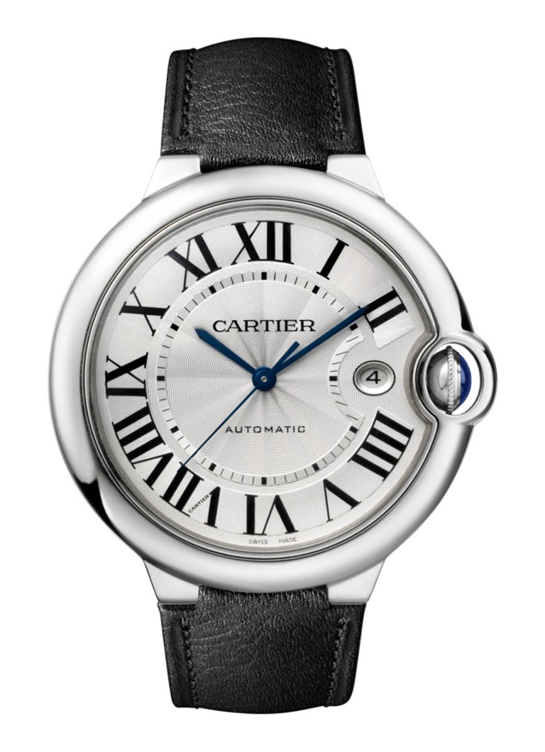 Cartier Dames Ballon Bleu de Cartier 42mm horloge van staal en kalfsleer CRWSBB0038 in de kleur Zilver