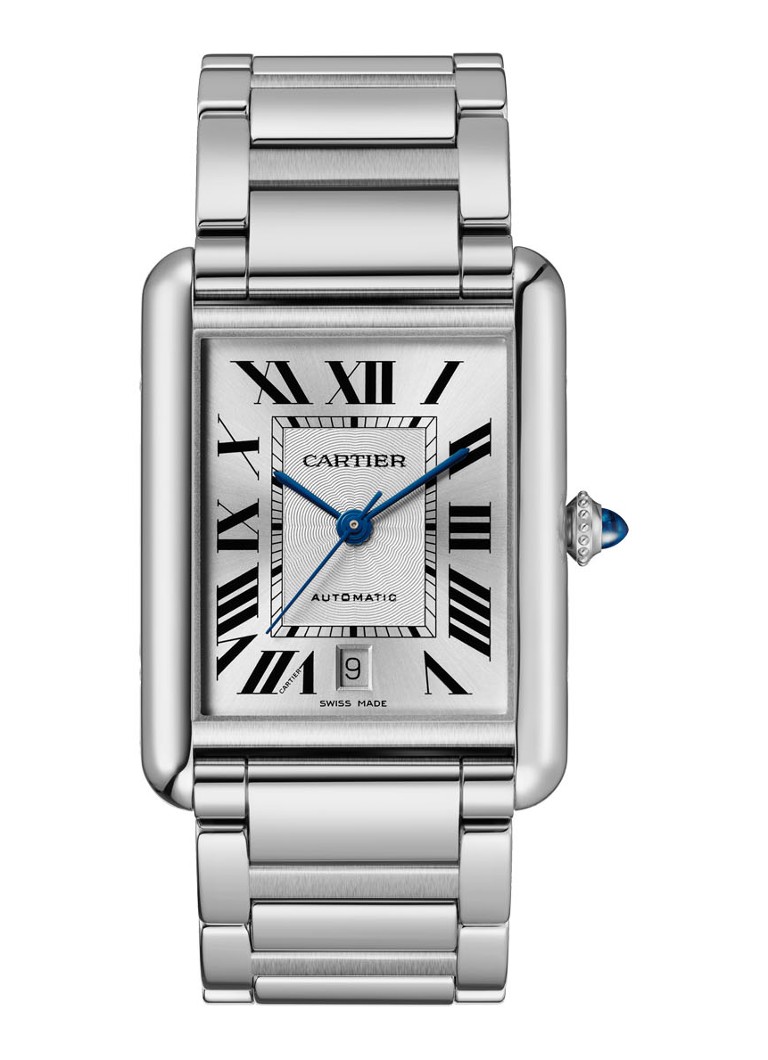 Cartier Heren Tank Must extra-large horloge van staal - Automatic CRWSTA0053 in de kleur Zilver