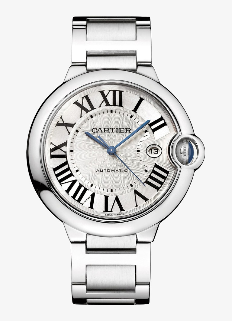 Cartier Heren Ballon Bleu de Cartier horloge, 42 mm CRWSBB0049 in de kleur Zilver
