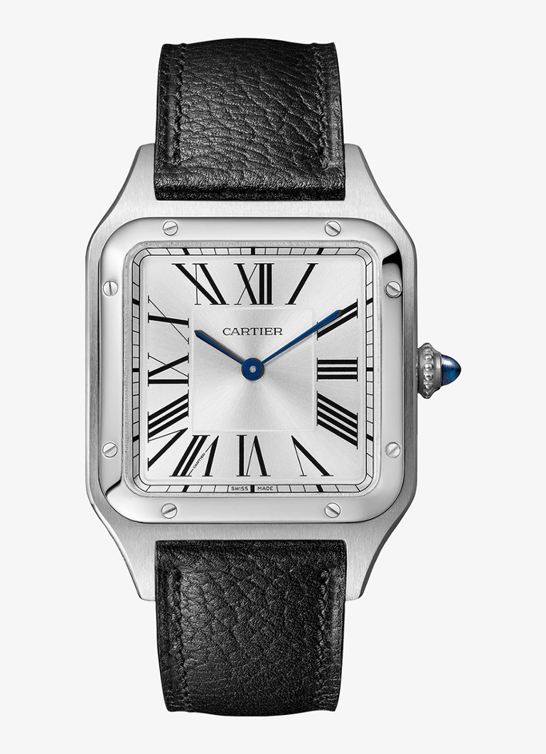 Cartier Dames Santos de Cartier horloge groot model CRWSSA0088 in de kleur Zilver