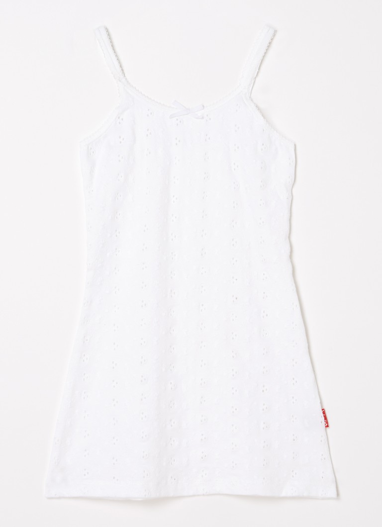 Claesens Meisjes Singlet met broderie in de kleur Wit