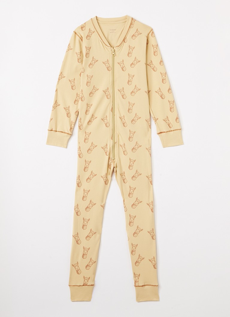 Claesens Meisjes Pyjama met print in de kleur Lichtgeel