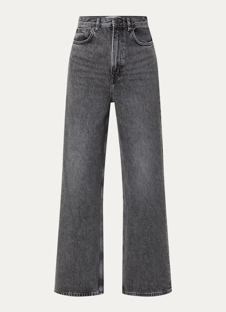 SAMSØE SAMSØE Dames Rebecca loose fit jeans met gekleurde wassing in de kleur Antraciet, maat: W26/L32