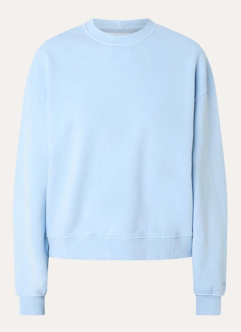 SAMSØE SAMSØE Dames Van sweater met ronde hals in de kleur Lichtblauw, maat: S