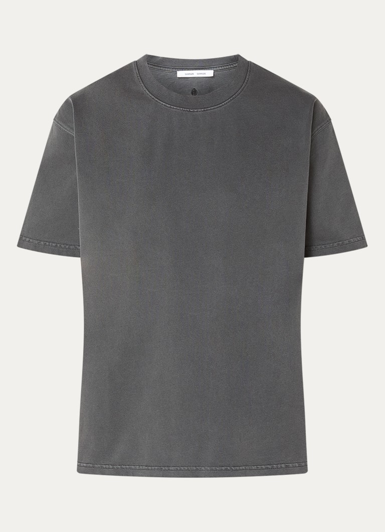 SAMSØE SAMSØE Dames Ava oversized T-shirt met ronde hals in de kleur Antraciet, maat: L