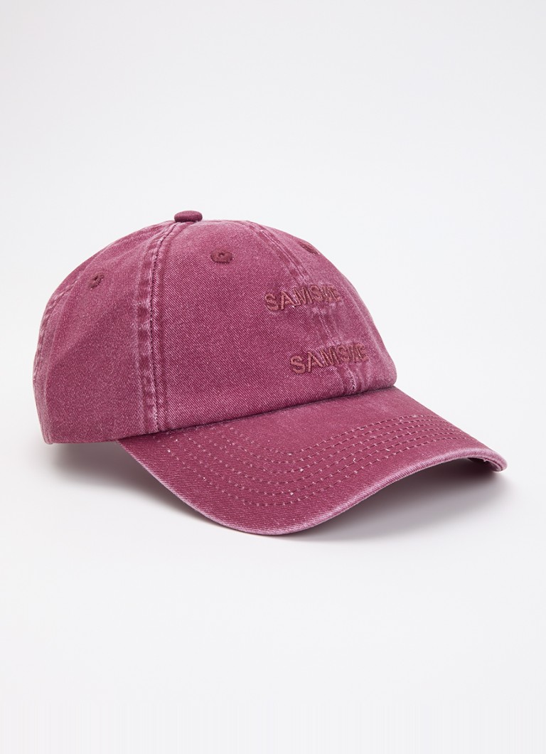 SAMSØE SAMSØE Dames Pet met logoborduring in de kleur Donkerroze, maat: ONE SIZE