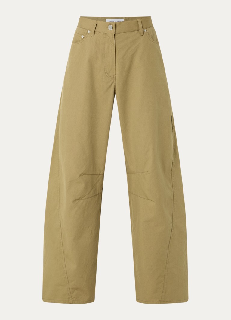SAMSØE SAMSØE Dames Saharpo high waist wide fit chino met steekzakken in de kleur Beige, maat: L