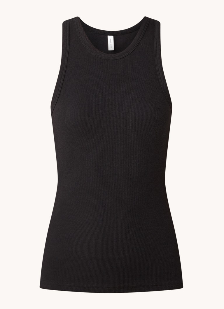 SAMSØE SAMSØE Dames Alexo tanktop met ronde hals in de kleur Zwart, maat: XS