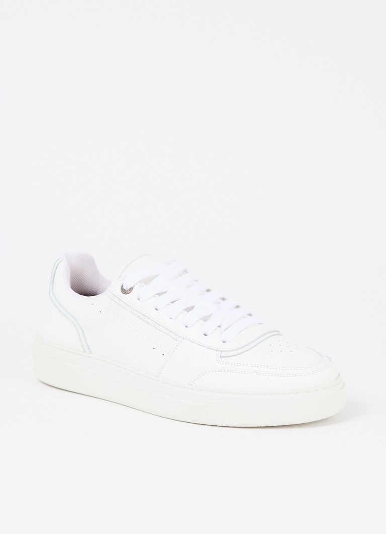 Represent Heren Initial sneaker van leer met structuur in de kleur Wit, maat: 46
