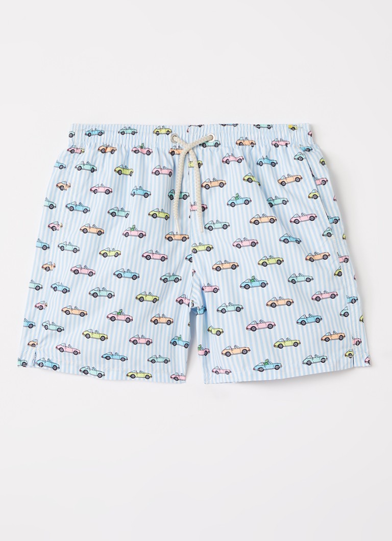 MC2 Saint Barth Jongens Lighting zwemshorts met print in de kleur Lichtblauw, maat: 164