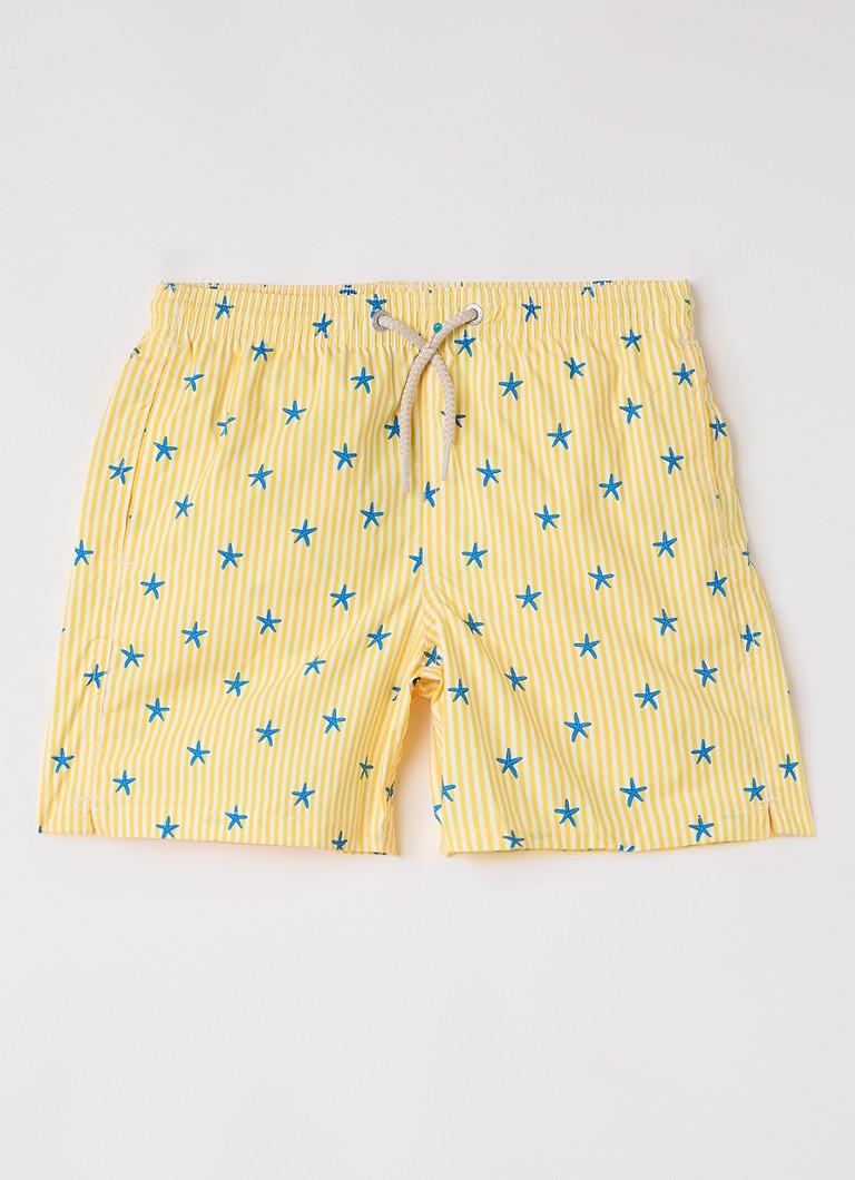 MC2 Saint Barth Jongens Jean zwemshorts met print in de kleur Geel, maat: 140