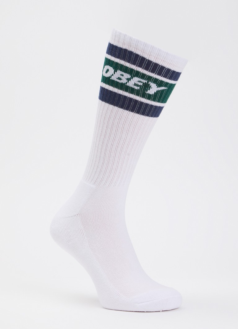 Obey Heren Cooper II sportsokken met logo in de kleur Multicolor, maat: OS