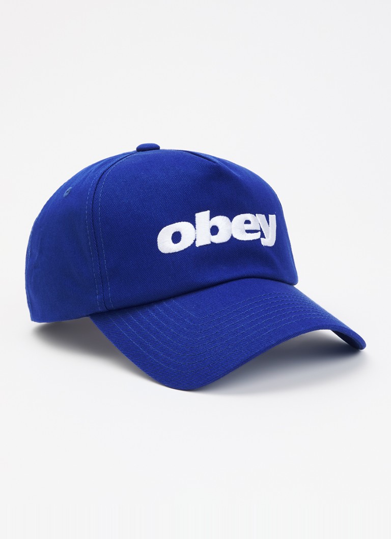 Obey Heren Delta 5 Panel pet met logoborduring in de kleur Royalblauw, maat: OS