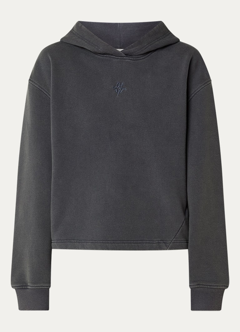 OLAF Dames Hoodie met logo in de kleur Antraciet, maat: S