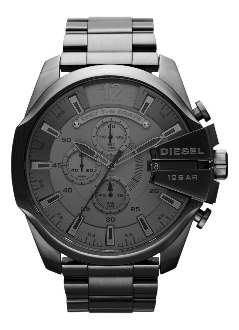 Diesel Heren Horloge Mega Chief DZ4282 in de kleur Antraciet