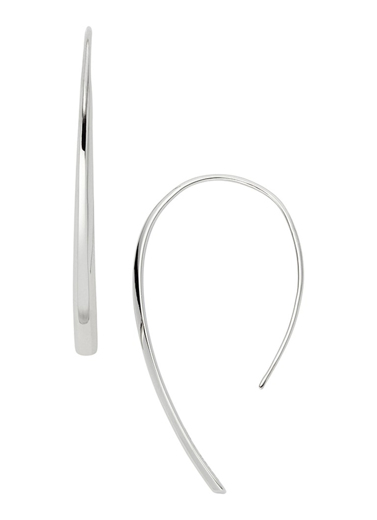Fossil Dames Oorhangers in de kleur Zilver