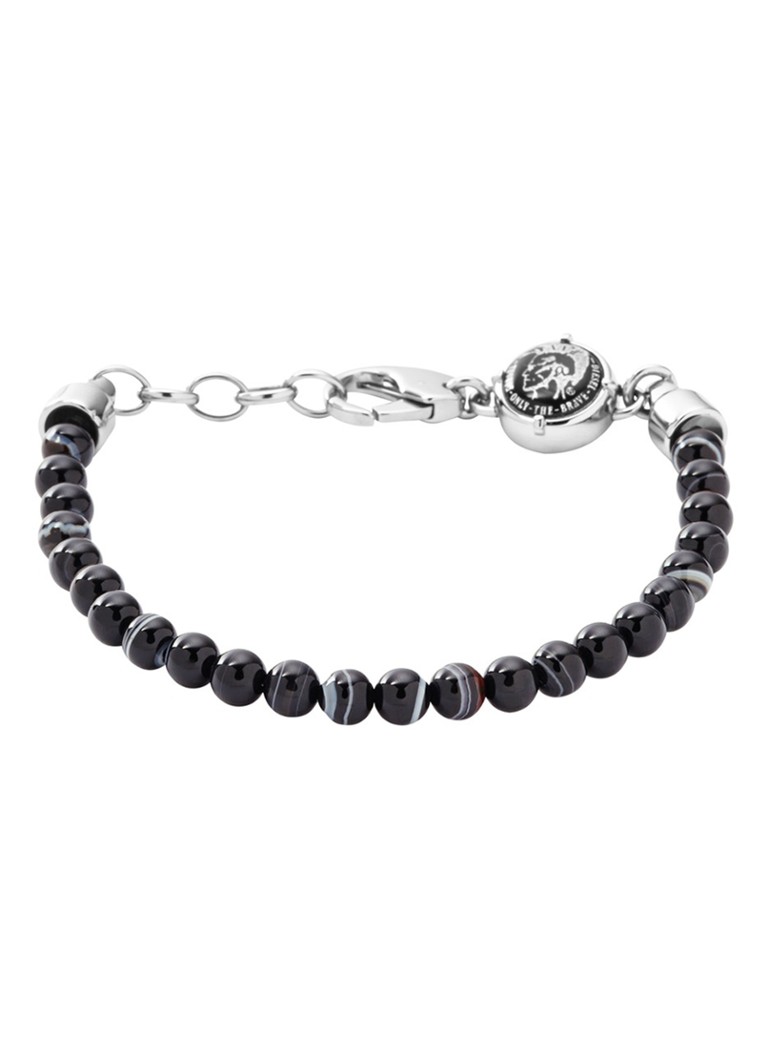 Diesel Heren Kralenarmband DX0848040 in de kleur Zwart