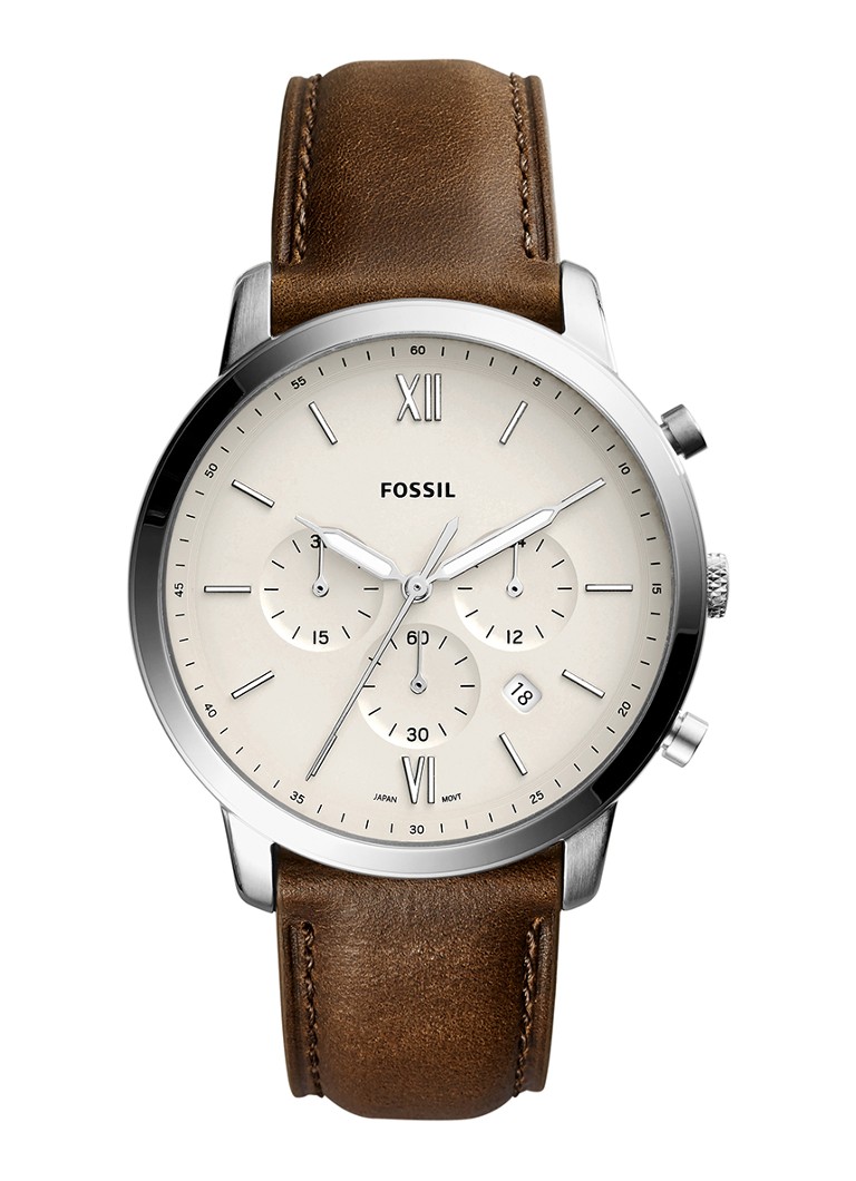 Fossil Heren Neutra horloge FS5380 in de kleur Zilver