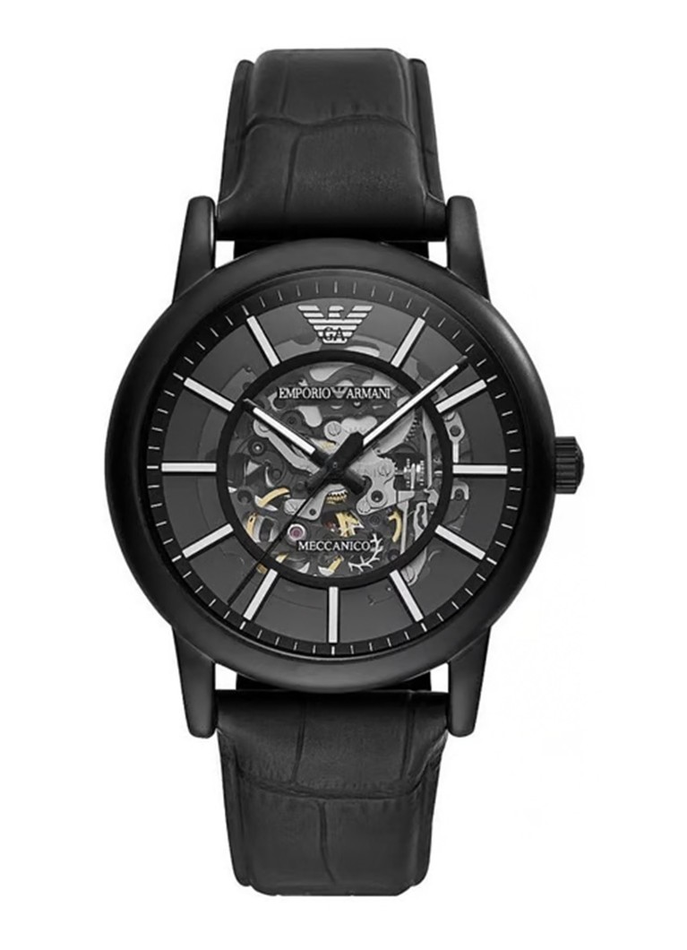 Armani Heren Horloge AR60008 in de kleur Zwart