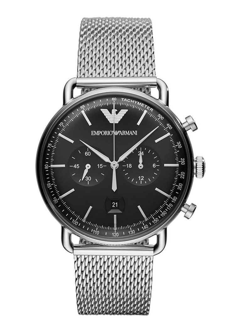Armani Heren Horloge AR11104 in de kleur Zilver