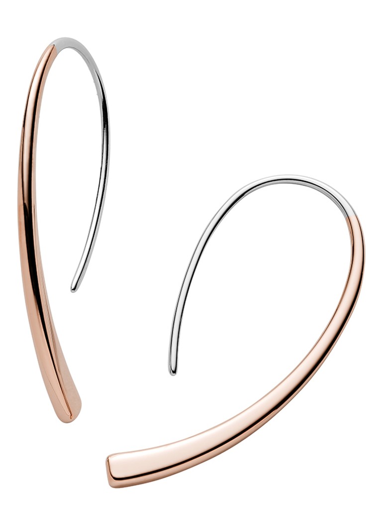 Skagen Dames Elin oorhangers tweekleurig SKJ1212998 in de kleur Roségoud