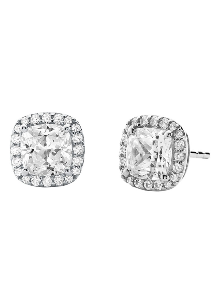 Michael Kors Dames Oorstekers van sterling zilver met zirkonia MKC1405AN040 in de kleur Zilver
