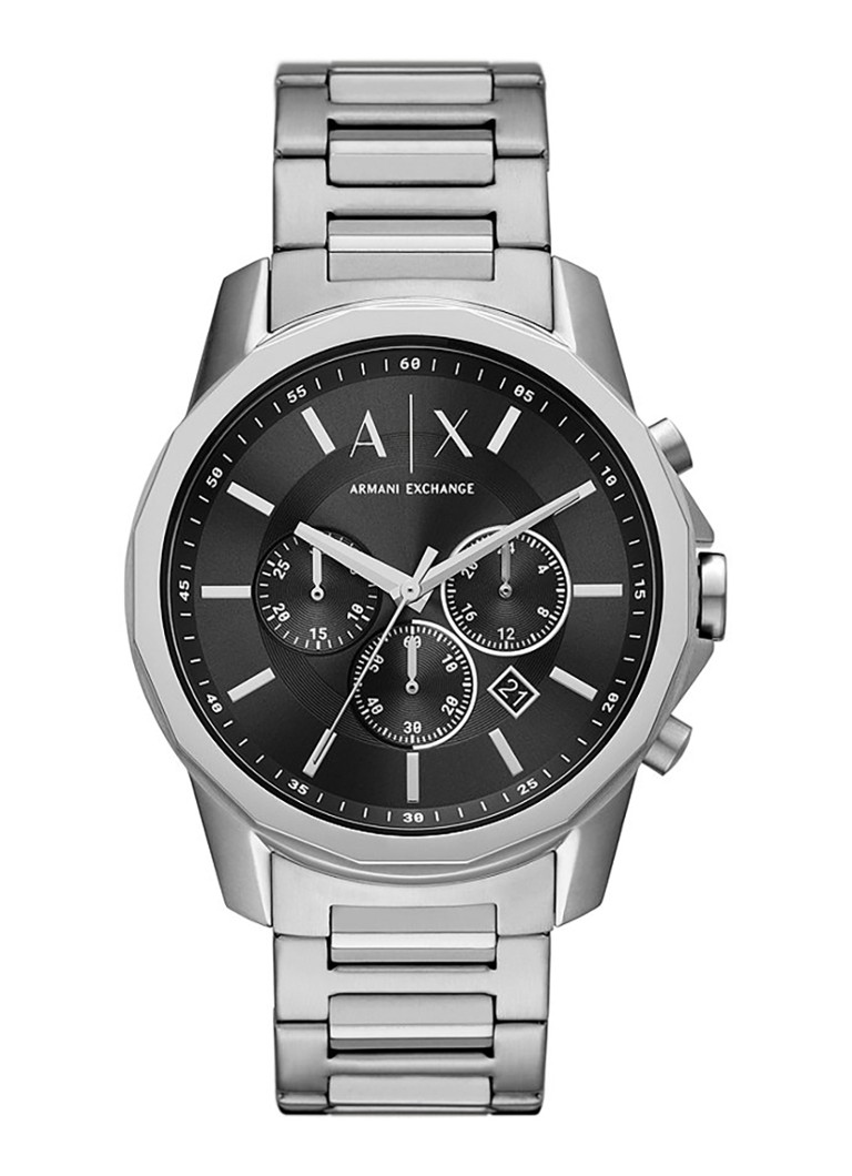 Armani Heren Horloge AX1720 in de kleur Zilver