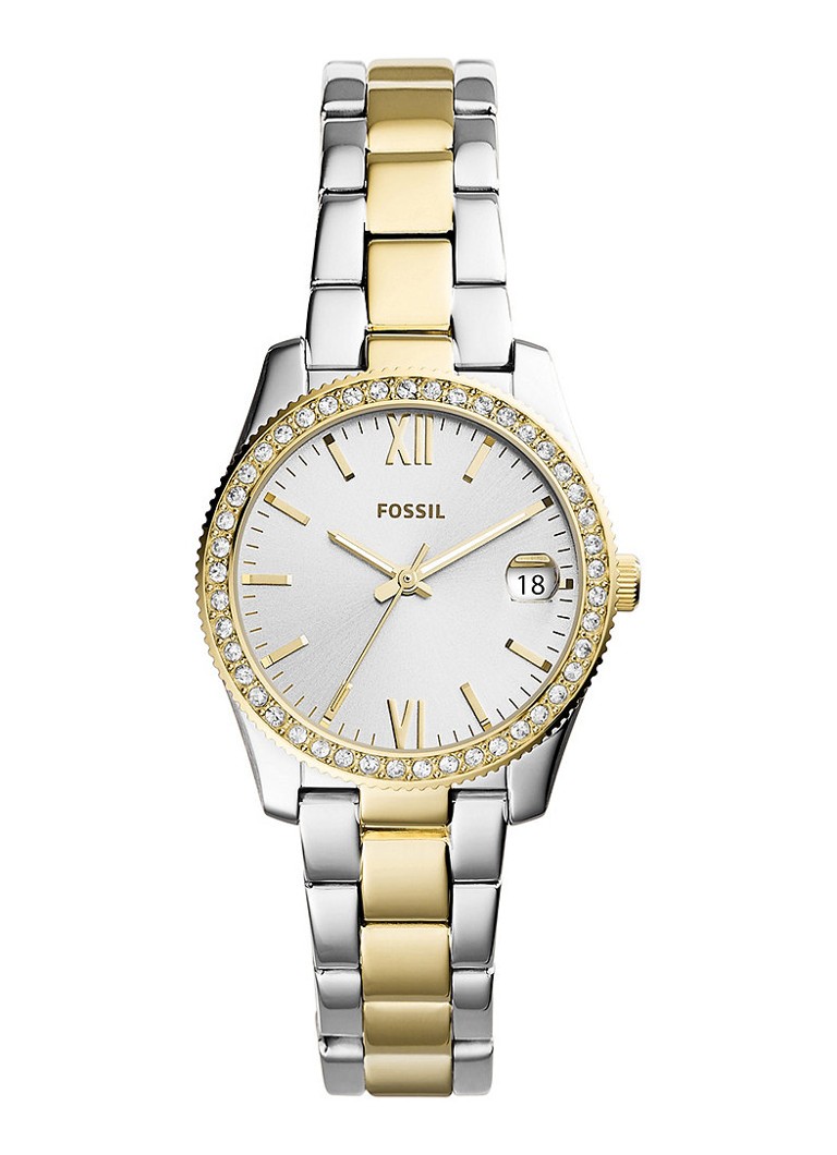 Fossil Dames Scarlette Mini horloge ES4319 in de kleur Zilver
