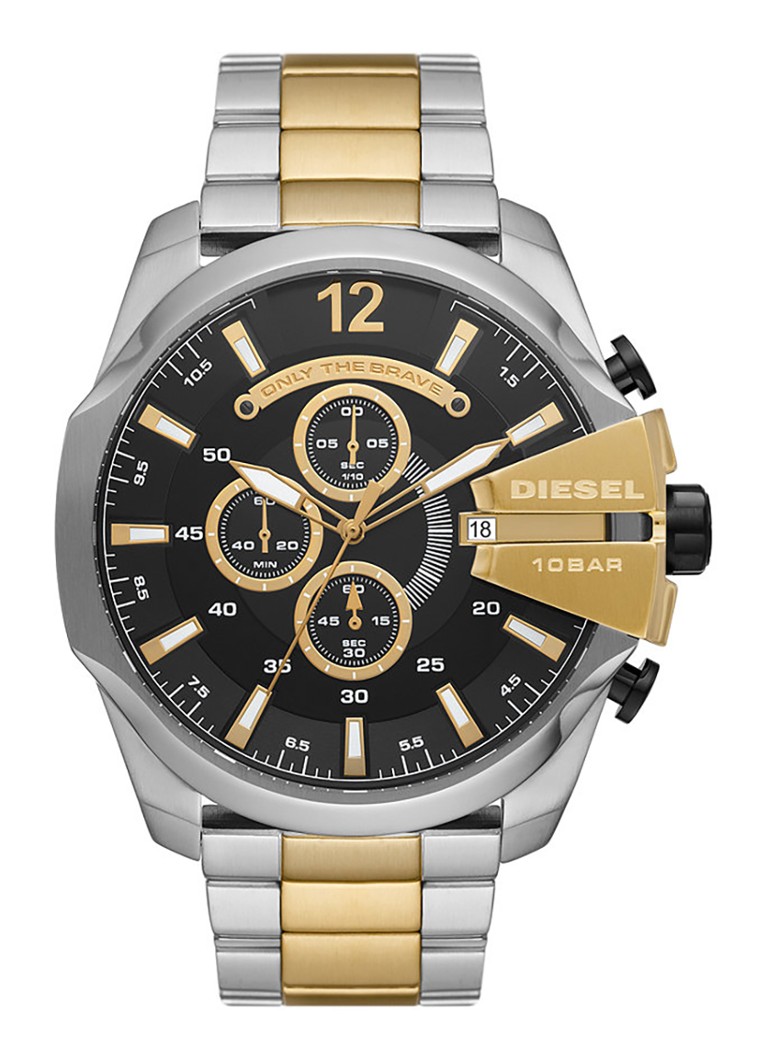 Diesel Heren Mega Chief Horloge DZ4581 in de kleur Zilver