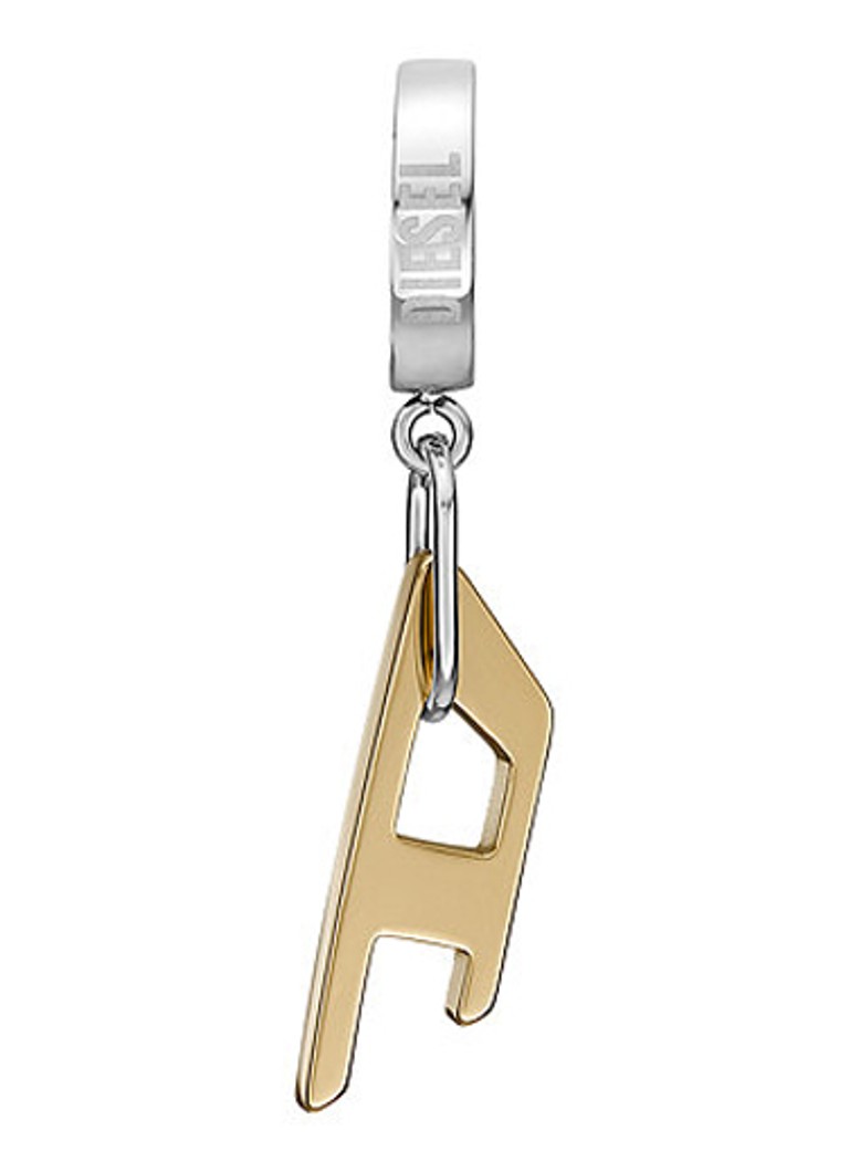 Diesel Dames Steel enkele oorring met logo DX1419931 in de kleur Goud