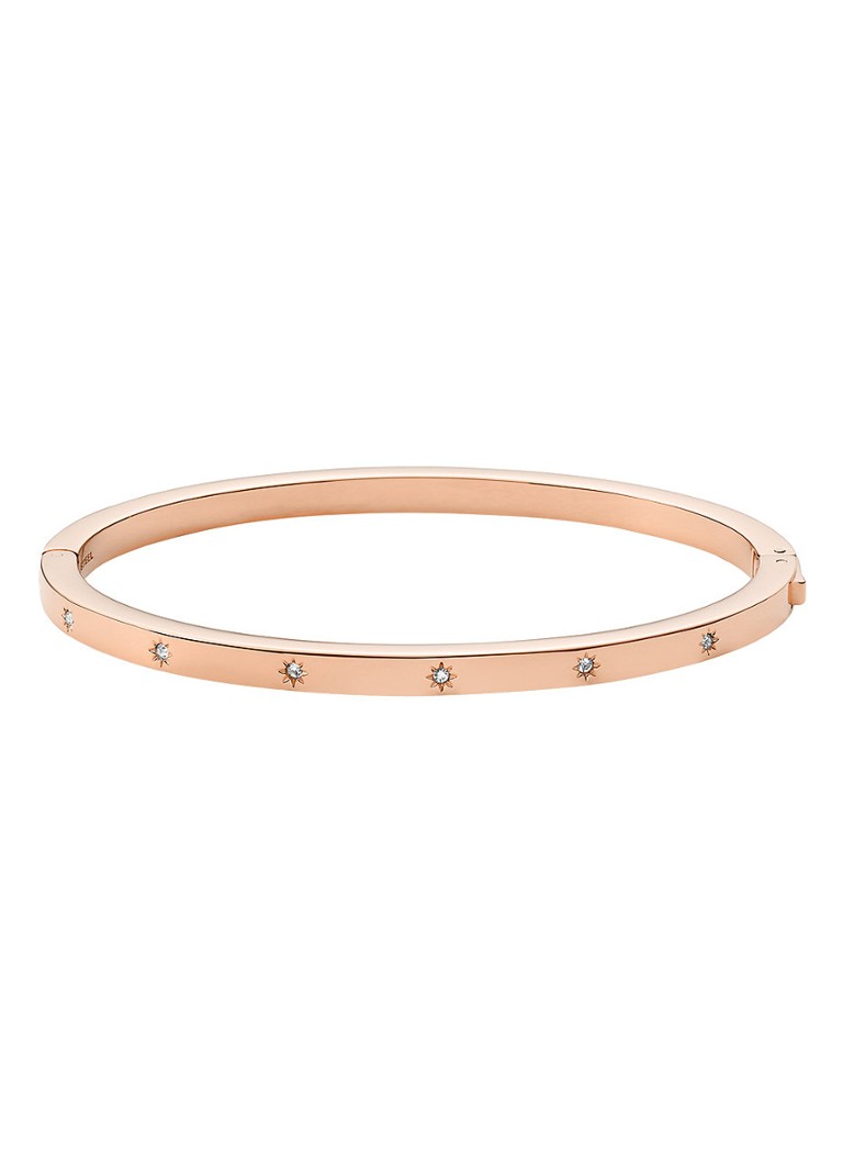 Fossil Dames Sadie bangle met glassteen JF04394791 in de kleur Roségoud