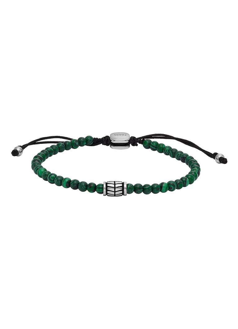 Fossil Heren Armband met kralen JF04415040 in de kleur Groen